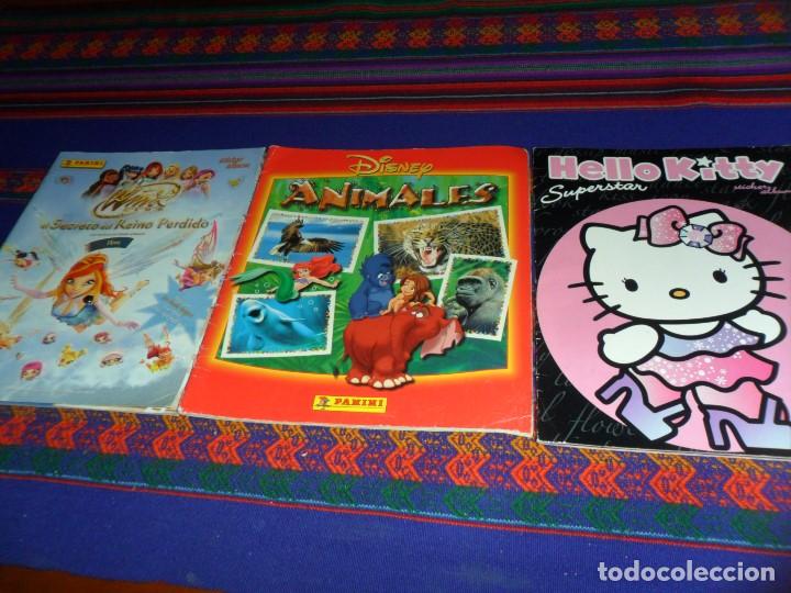 Coleccionismo &Aacute;lbumes: EL SECRETO DEL REINO PERDIDO CON RULETA, HELLO KITTY SUPERSTAR Y DISNEY ANIMALES INCOMPLETO. PANINI.