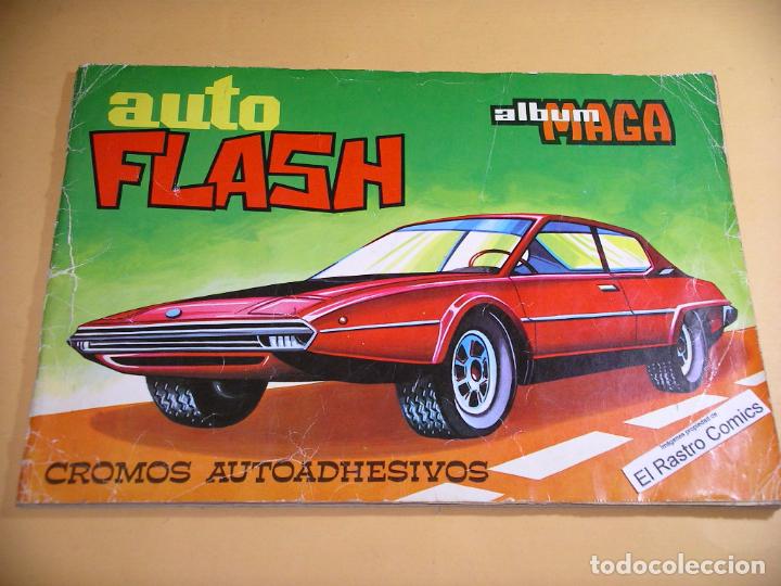 Colecionismo Cadernetas: &Aacute;lbum de Cromos Auto Flash, contiene 257 cromos, ed. Maga, a&ntilde;o 1973,