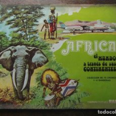 Coleccionismo Álbumes: ALBUM DE CROMOS AFRICA EL MUNDO A TRAVES DE LOS CONTINENTES. CON 35 CROMOS Y 37 BANDERAS. Lote 114983483