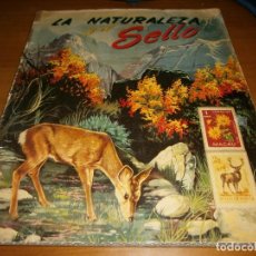 Coleccionismo Álbumes: ALBUM DE CROMOS LA NATURALEZA Y EL SELLO - EDITORIAL RUIZ ROMERO, BARCELONA - 1ª EDICIÓN, 1956.