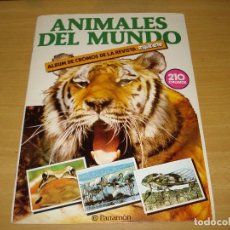 Coleccionismo Álbumes: ALBUM DE CROMOS ANIMALES DEL MUNDO VACÍO + 6 CROMOS SUELTOS