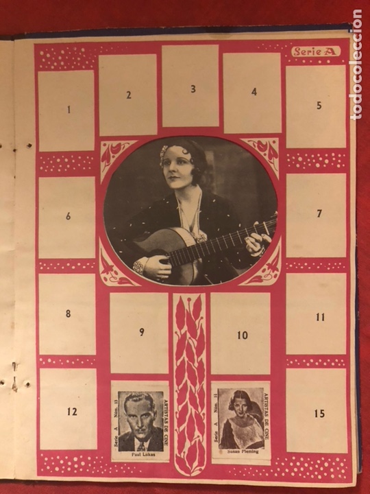 Collectable Incomplete Albums: Album de cromos estampas caramelos cine