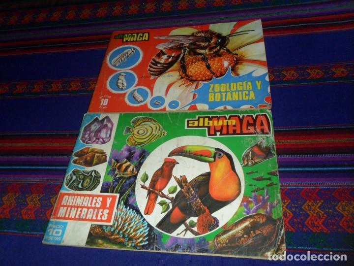 Collectionnisme Albums: MAGA ANIMALES Y MINERALES INCOMPLETO CON 28 CROMOS, ZOOLOG&Iacute;A Y BOT&Aacute;NICA CON 26. REGALO 3 SOBRE VAC&Iacute;O