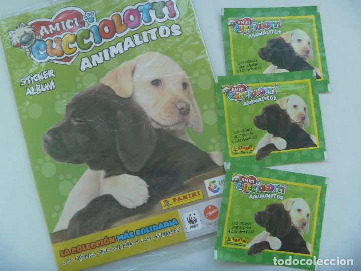 Colecionismo Cadernetas: ALBUM DE PEGATINAS DE PANINI : AMICI, CUCCIOLOTTI , ANIMALITOS . SIN USAR Y 3 SOBRES SIN ABRIR