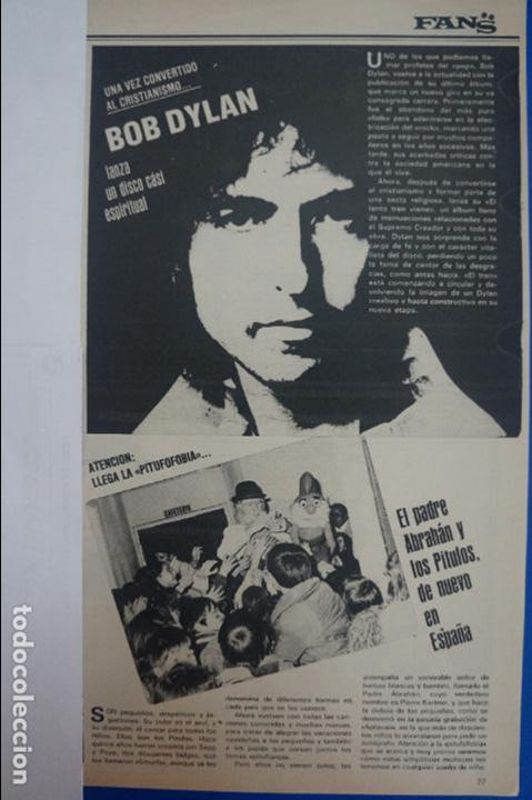 Coleccionismo &Aacute;lbumes: RECORTE REPORTAJE CLIPPING DE BOB DYLAN REVISTA SEMANA N&ordm; 2080 PAG 77 L 49