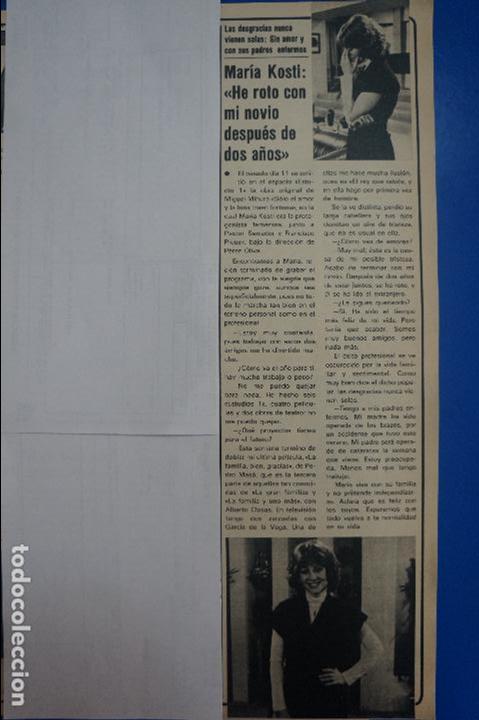 Coleccionismo &Aacute;lbumes: RECORTE REPORTAJE CLIPPING DE MAR&Iacute;A KOSTI REVISTA SEMANA N&ordm; 2075 PAG 13