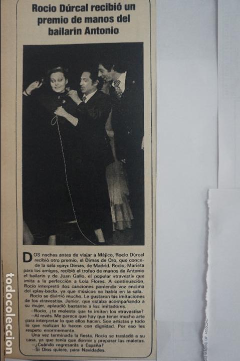 Coleccionismo &Aacute;lbumes: RECORTE REPORTAJE CLIPPING DE ROC&Iacute;O D&Uacute;RCAL REVISTA SEMANA N&ordm; 2075 PAG 18