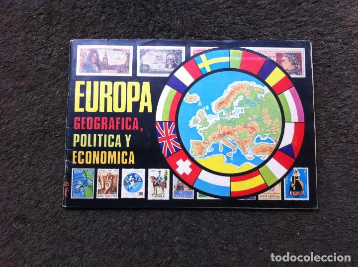 Colecionismo Cadernetas: &Aacute;LBUM  INCOMPLETO (EUROPA GEOGR&Aacute;FICA, POL&Iacute;TICA Y ECON&Oacute;MICA) Ed. RU&Iacute;Z ROMERO,1975. TIENE 47 CROMOS.