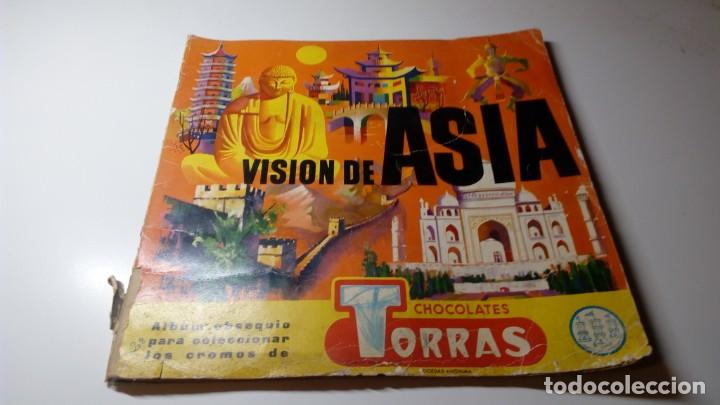 Colecionismo Cadernetas: ALBUM INCOMPLETO VISION DE ASIA CHOCOLATES TORRAS CONTIENE 87 CROMOS