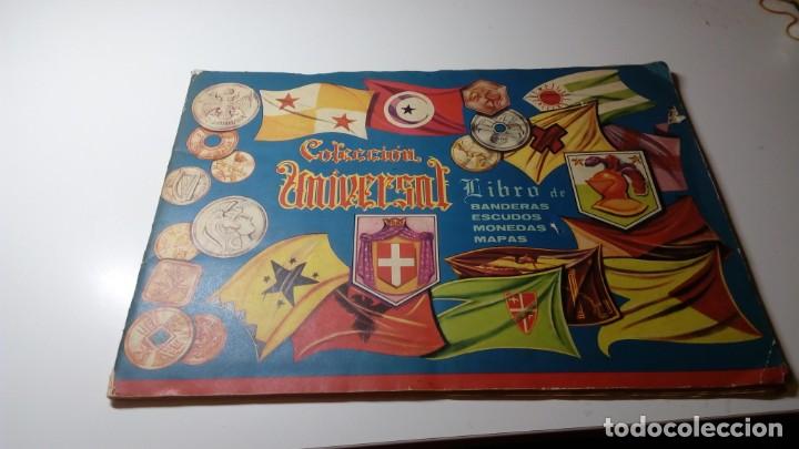 Colecionismo Cadernetas: ALBUM INCOMPLETO COLECCION UNIVERSAL BANDERAS ESCUDOS DIRSTRIBUIDORA ALES A&Ntilde;O 1962