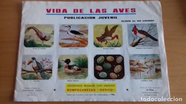 Colecionismo Cadernetas: ALBUM DE CROMOS VIDA DE LAS AVES EDICIONES COSTA