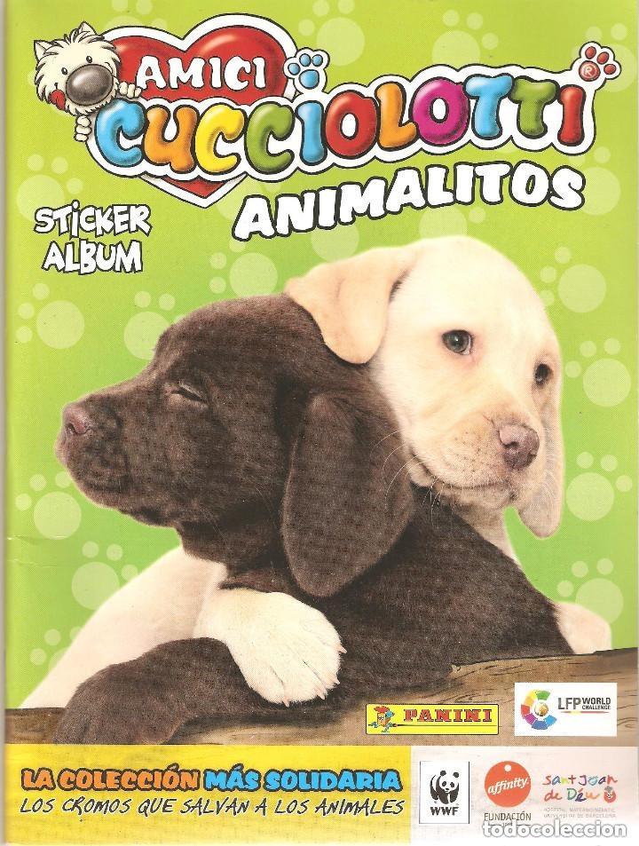Collectable Incomplete Albums: ALBUM DE PEGATINAS AMICI CUCCIOLOTTI , ANIMALITOS . DE PANINI . CON 6 CROMOS PEGADOS.