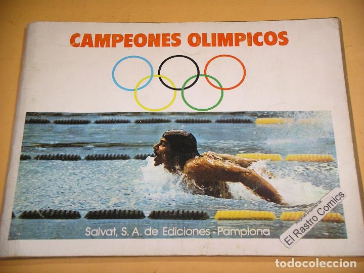 Colecionismo Cadernetas: Album Campeones ol&iacute;mpicos, contiene 64 cromos, ed. Salvat a&ntilde;o 1973 ercom