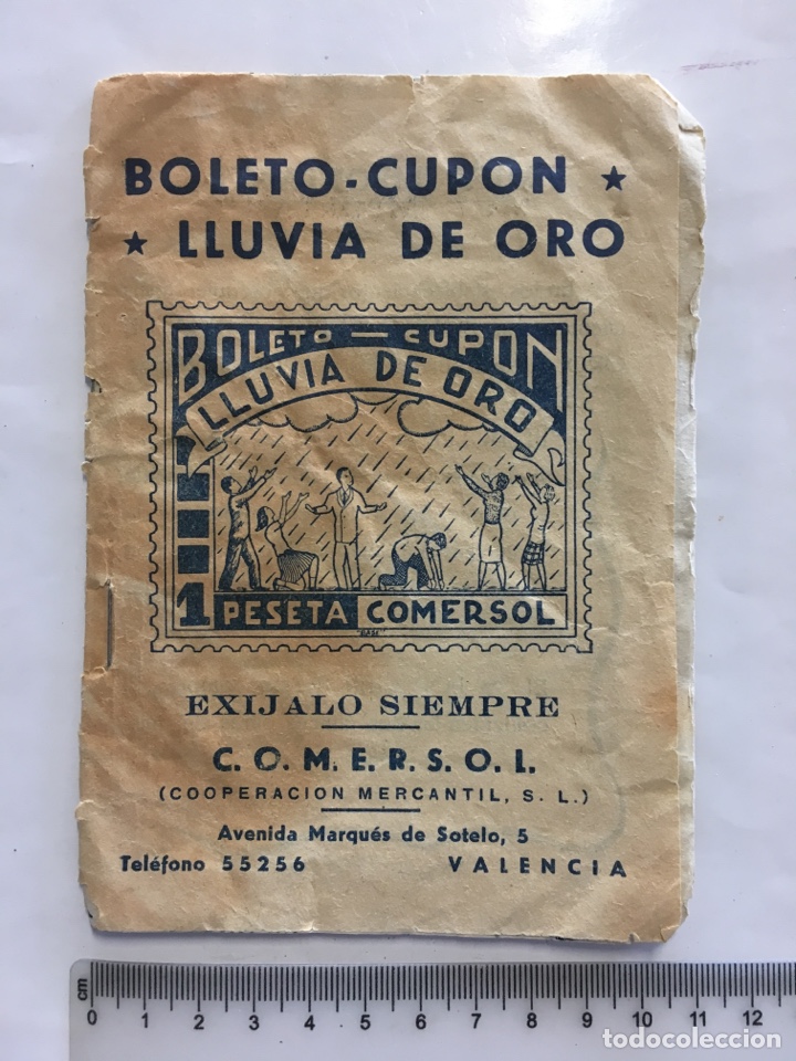 Collezionismo Album: &Aacute;LBUM. BOLETO-CUP&Oacute;N LLUVIA DE ORO. COMERSOL. VALENCIA.