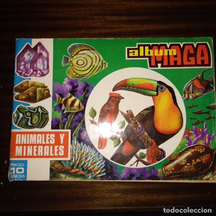 Colecionismo Cadernetas: ALBUM ANIMALES Y MINERALES con 59 CROMOS (MAGA, 1970