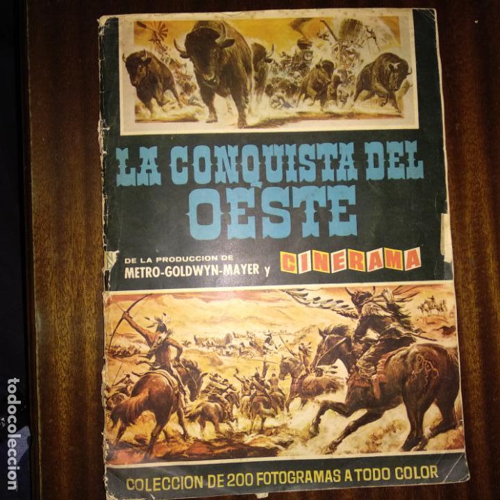 Coleccionismo &Aacute;lbumes: ALBUM DE CROMOS incOMPLETO - LA CONQUISTA DEL OESTE - BRUGUERA -