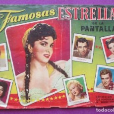 Coleccionismo Álbumes: ALBUM CROMOS, FAMOSAS ESTRELLAS DE LA PANTALLA, CINE, 97 CROMOS, ED. BRUGUERA