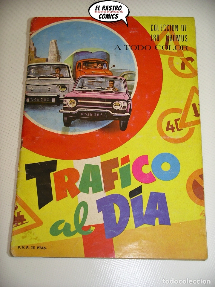 Colecionismo Cadernetas: &Aacute;lbum Trafico al d&iacute;a, contiene 121 cromos, ed. Artfi a&ntilde;o 1967, incompleto