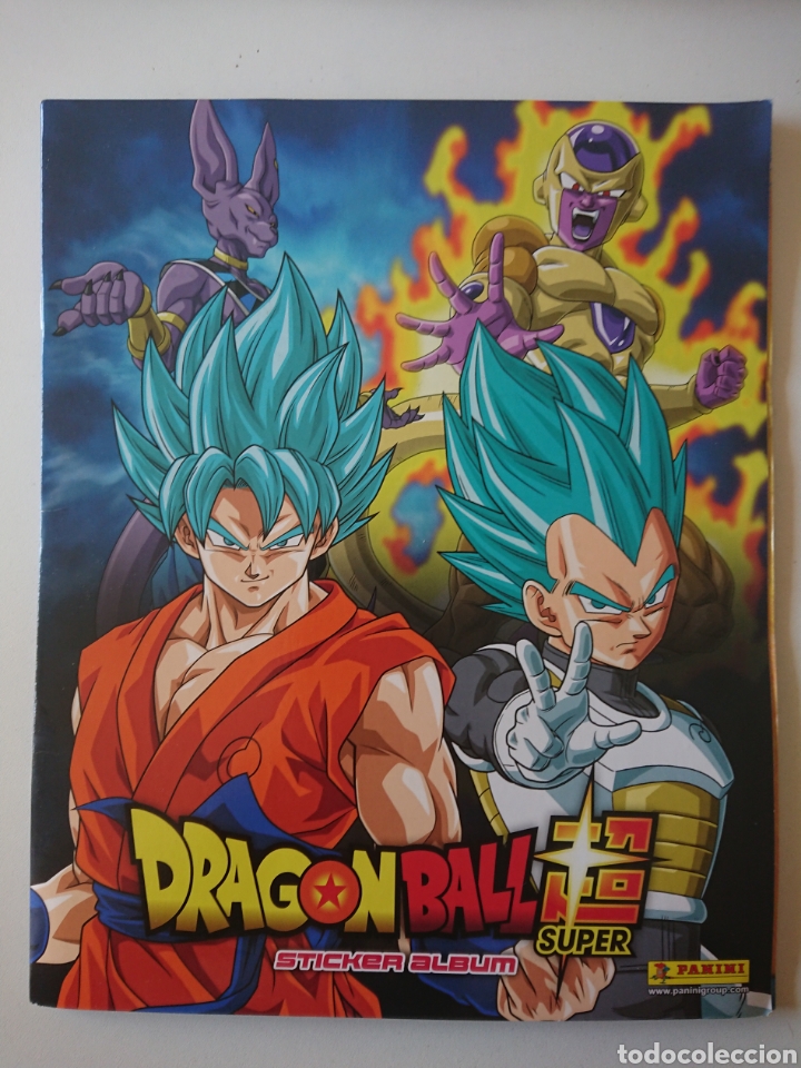 Colecionismo Cadernetas: Dragon Ball S&uacute;per Sticker Album Plancha Vac&iacute;o con s&oacute;lo 4 cromos pegados Panini