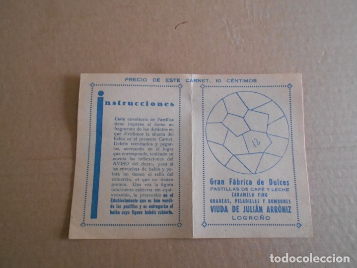 Collectionnisme Albums: peque&ntilde;o album de cromos de caramelos-plancha  -logro&ntilde;o