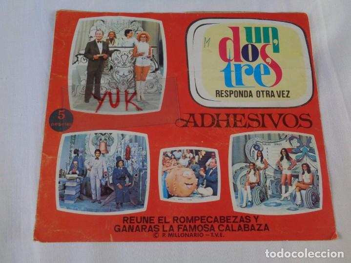 Collectionnisme Albums: ALBUM UN DOS TRES RESPONDA OTRA VEZ ADHESIVOS - PRODUCTOS MILLONARIO - A FALTA DE 4 CROMOS -DIFICIL