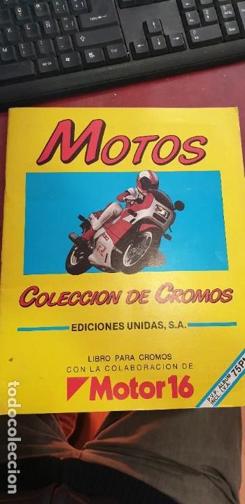 Coleccionismo &Aacute;lbumes: Album motos motor 16  coleccion cromos incompleto buen estado 58 cromos