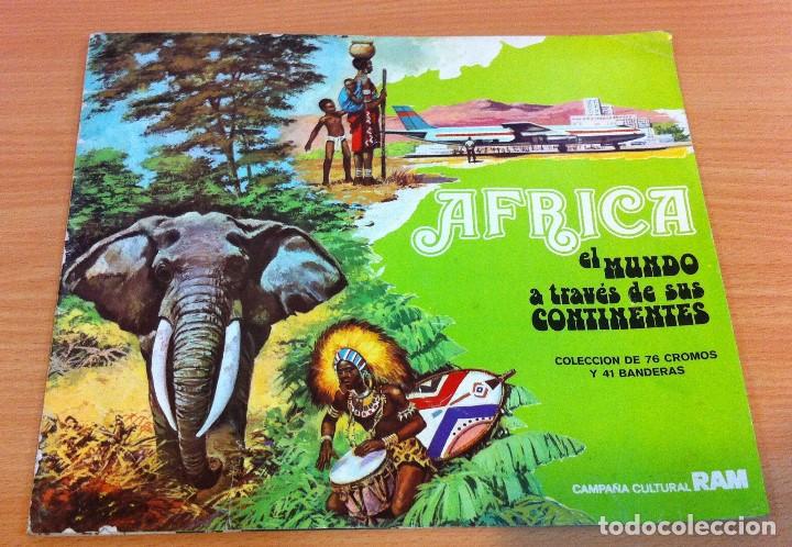 Colecionismo Cadernetas: &Aacute;LBUM DE LECHE RAM - &Aacute;FRICA, EL MUNDO A TRAV&Eacute;S DE SUS CONTINENTES (1970). VAC&Iacute;O DE PLANCHA