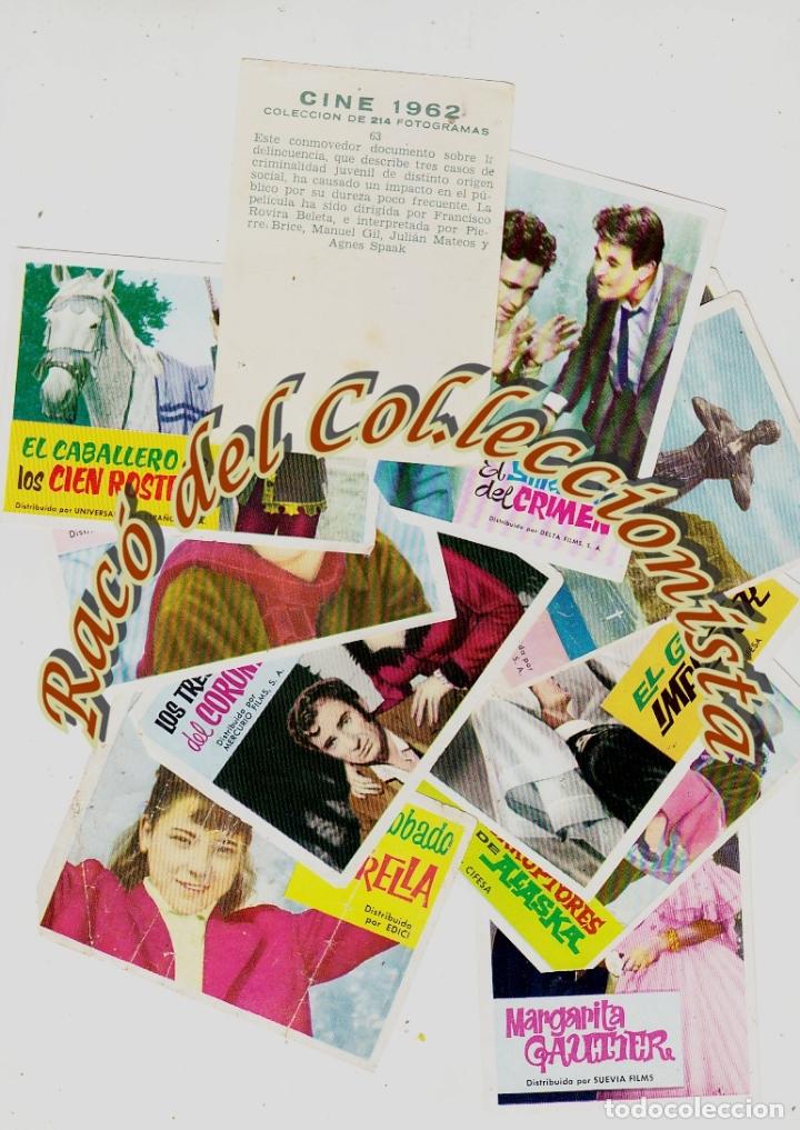 Collectionnisme Albums: CINE 1962 , LOTE DE 14 CROMOS SUELTOS SIN ALBUM, EDITORIAL BRUGUERA, 1963, VER DESCRIPCI&Oacute;N