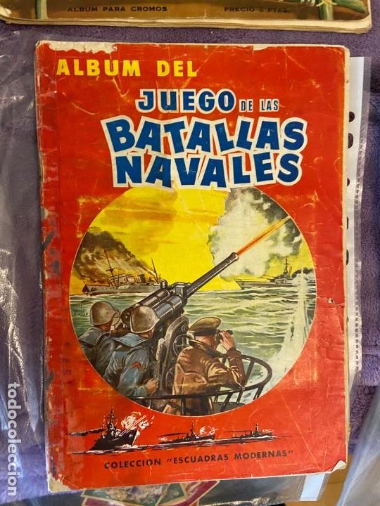 Collectionnisme Albums: ALBUM JUEGO DE LAS BATALLAS NAVALES CON 106 CROMOS SE PUEDE LLEGAR A VENDENR SUELTOS 165MA