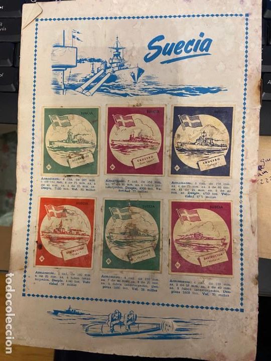 Collectionnisme Albums: EL JUEGO DE LAS BATALLAS NAVALES ALBUM SIN TAPAS PARA APROVECHAR CROMOS 168MA
