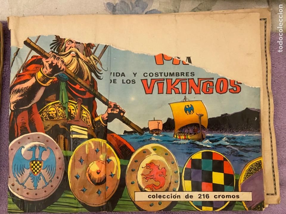 Collectionnisme Albums: VIDA Y COSTUMBRES DE LOS VIKINGOS FALTAN DOS CROMOS 208 Y 214 316MA