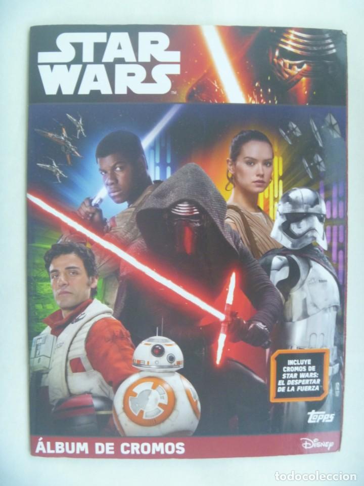 Collezionismo Album: STAR WARS . LA GUERRA DE LAS GALAXIAS : ALBUM DE CROMOS , DE TOPPS - DISNEY. CON 70 CROMOS PEGADOS