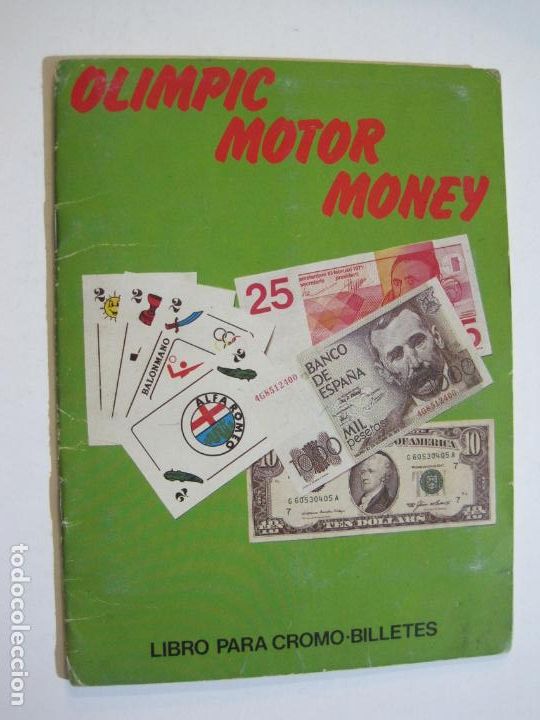 Collectionnisme Albums: BILLETES-OLIMPIC MOTOR MONEY-ALBUM CASI COMPLETO FALTA 1 CROMO-VER FOTOS-(V-20.059)