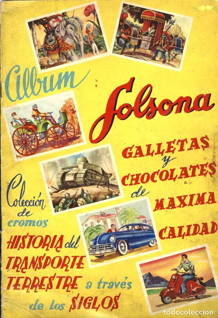 Collectionnisme Albums: ALBUM SOLSONA: HISTORIA DEL TRANSPORTE TERRESTRE(FHER) INCOMPLETO: FALTAN 5 DE 156 CROMOS