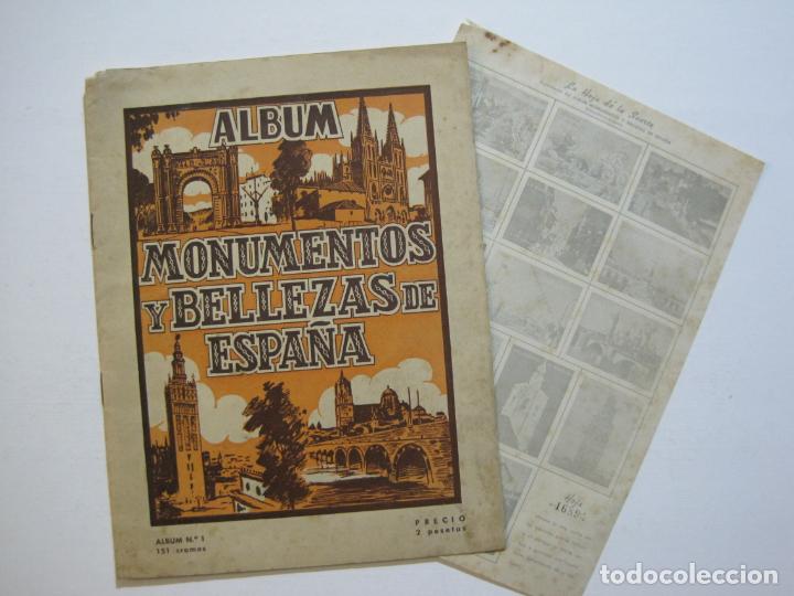 Collezionismo Album: MONUMENTOS Y BELLEZAS DE ESPA&Ntilde;A-ALBUM CROMOS VACIO N&ordm; 1-CON HOJA DE LA SUERTE-VER FOTOS-(V-20.285)