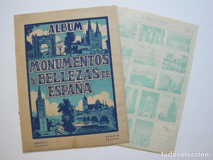 Collezionismo Album: MONUMENTOS Y BELLEZAS DE ESPA&Ntilde;A-ALBUM CROMOS VACIO N&ordm; 2-CON HOJA DE LA SUERTE-VER FOTOS-(V-20.286)
