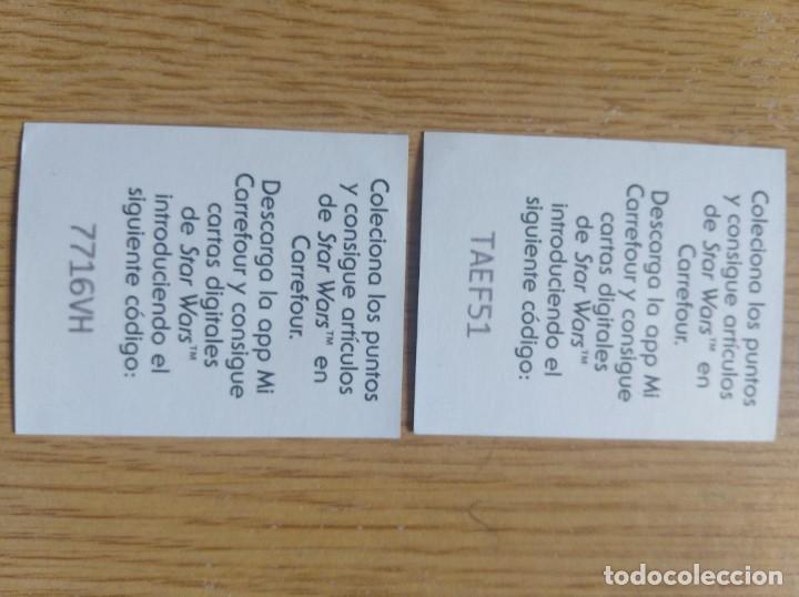 Coleccionismo &aacute;lbumes: 2 Cromos - star wars - carrefour - Foto 2