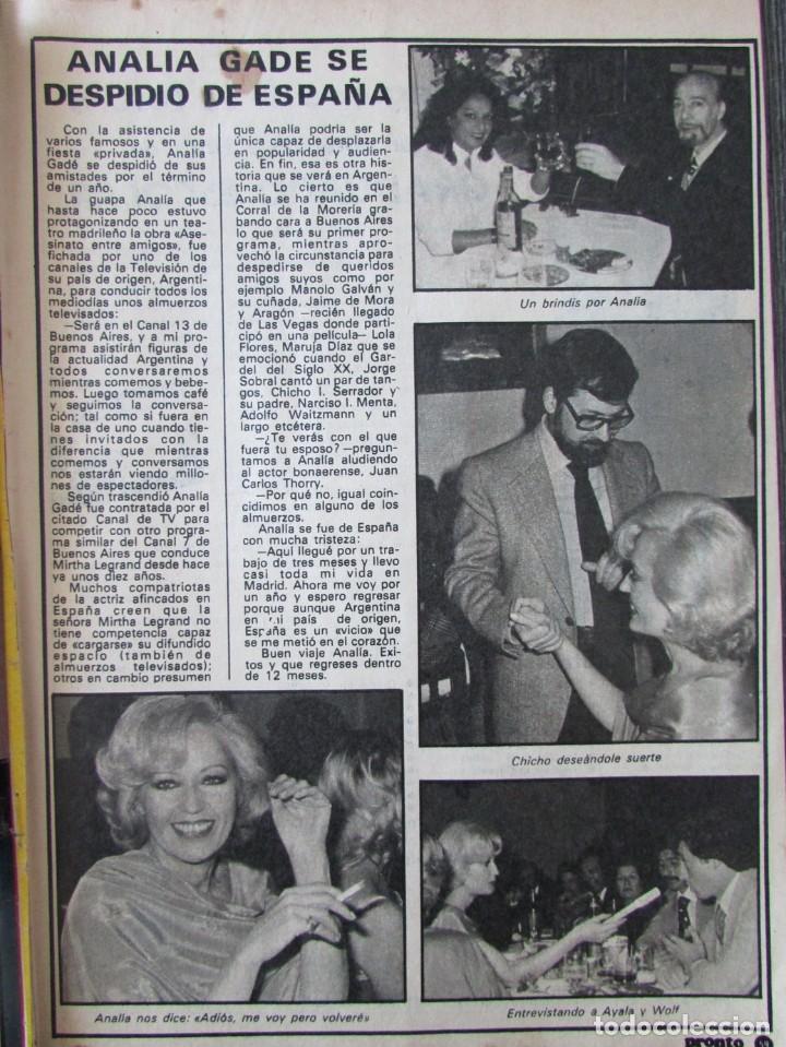 Collectionnisme Albums: RECORTE REVISTA PRONTO N&ordm; 366 1979 ANALIA GADE