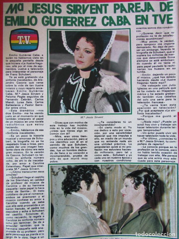 Collectionnisme Albums: RECORTE REVISTA PRONTO N&ordm; 366 1979 MARIA JESUS SIRVENT, EMILIO GUTIERREZ CABA