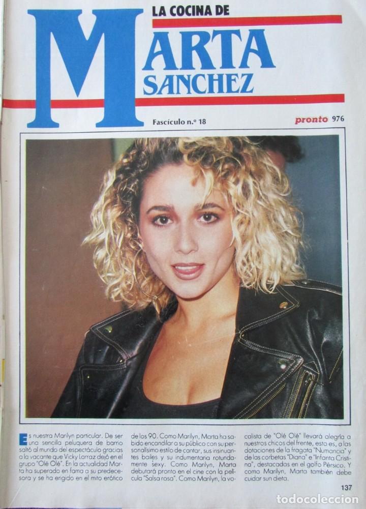 Collectionnisme Albums: RECORTE REVISTA PRONTO N&ordm; 976 1991 MARTA S&Aacute;NCHEZ. SEPARATA DE COCINA
