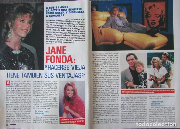 Collectionnisme Albums: RECORTE REVISTA PRONTO N&ordm; 912 1989 JANE FONDA 5 PGS