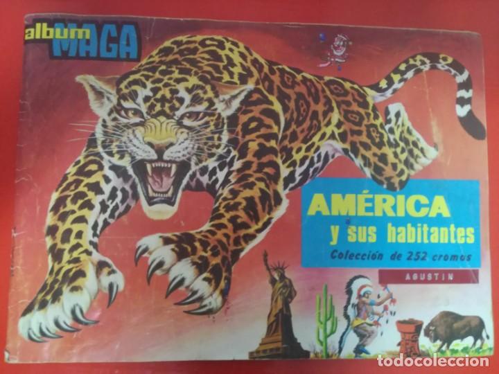 Coleccionismo &Aacute;lbumes: &Aacute;LBUM &rdquo;AM&Eacute;RICA Y SUS HABITANTES&rdquo; - EDITORIAL MAGA, 1968 INCOMPLETO