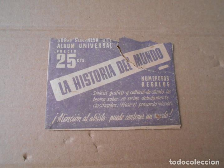 Collectionnisme Albums: sobre de cromos de una historia del mundo rarisimo