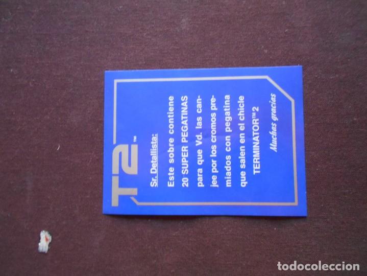 Coleccionismo &Aacute;lbumes: sobre de cromos canje de terminator 2 muy raro