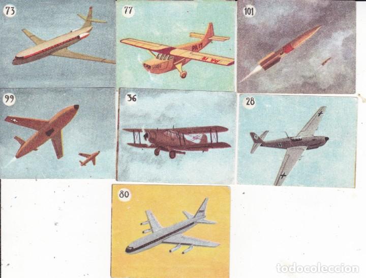 Coleccionismo &aacute;lbumes: 7 cromos peque&ntilde;os de aviaci&oacute;n - Foto 1