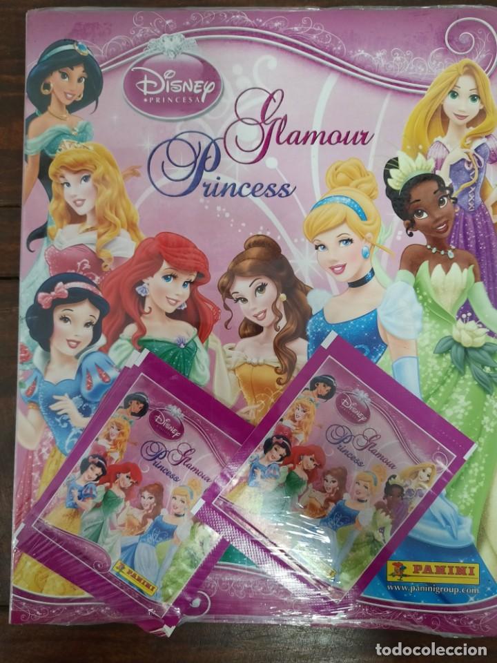 Coleccionismo &Aacute;lbumes: ALBUM DISNEY GLAMOUR PRINCESS - PANINI - CONTIENE 4 SOBRES DE CROMOS (PRECINTADO)