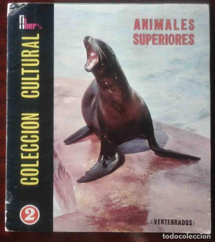 Collectionnisme Albums: Animales superiores Fher Colecci&oacute;n cultural - Contiene 27 cromos de 50