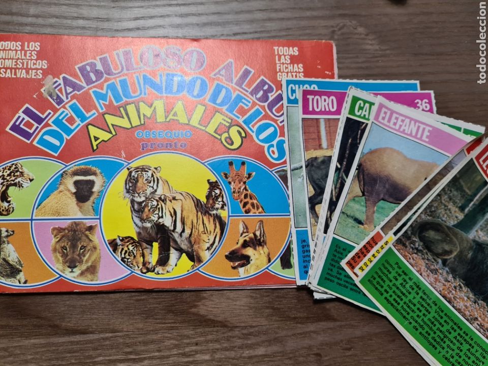 Coleccionismo &Aacute;lbumes: EL FABULOSO MUNDO DE LOS ANIMALES. PRONTO. ALBUM VACIO MAS 12 CROMOS