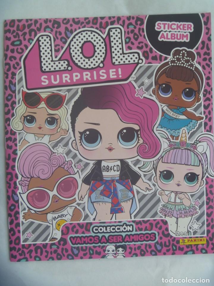 Colecionismo Cadernetas: ALBUM DE L.O.L. SURPRISE ! , COLECCION VAMOS A SER AMIGOS, DE PANINI . CON 6 PEGATINAS PEGADAS
