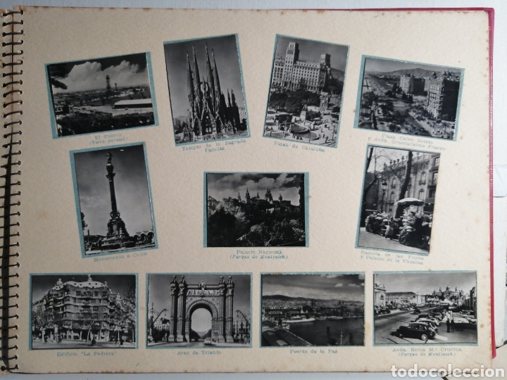 Coleccionismo &Aacute;lbumes: ALBUM DE BARCELONA con 84 mini fotograf&Iacute;as de LA CIUDAD a&ntilde;o 1953